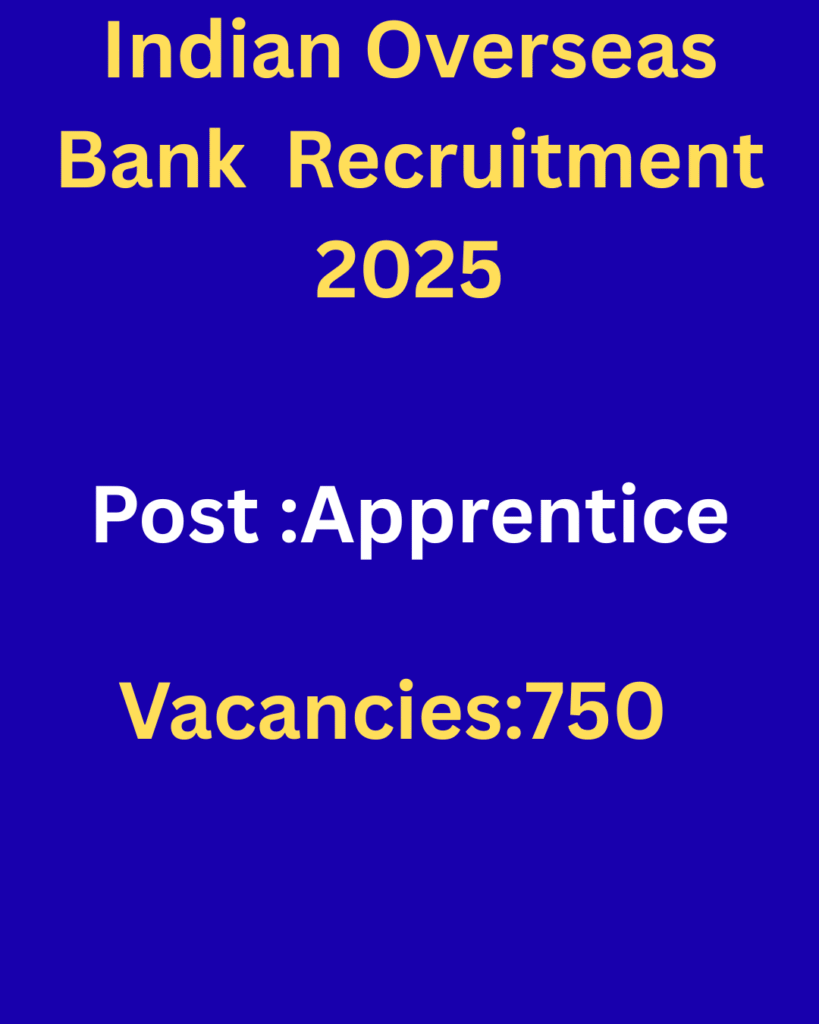 Indian overseas bank apprentice recruitment