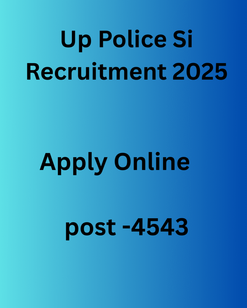 Up Police SI Recruitment